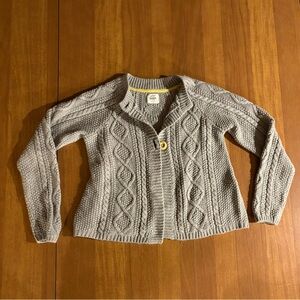 Mini Biden Cozy Gray Cable Knit Sweater